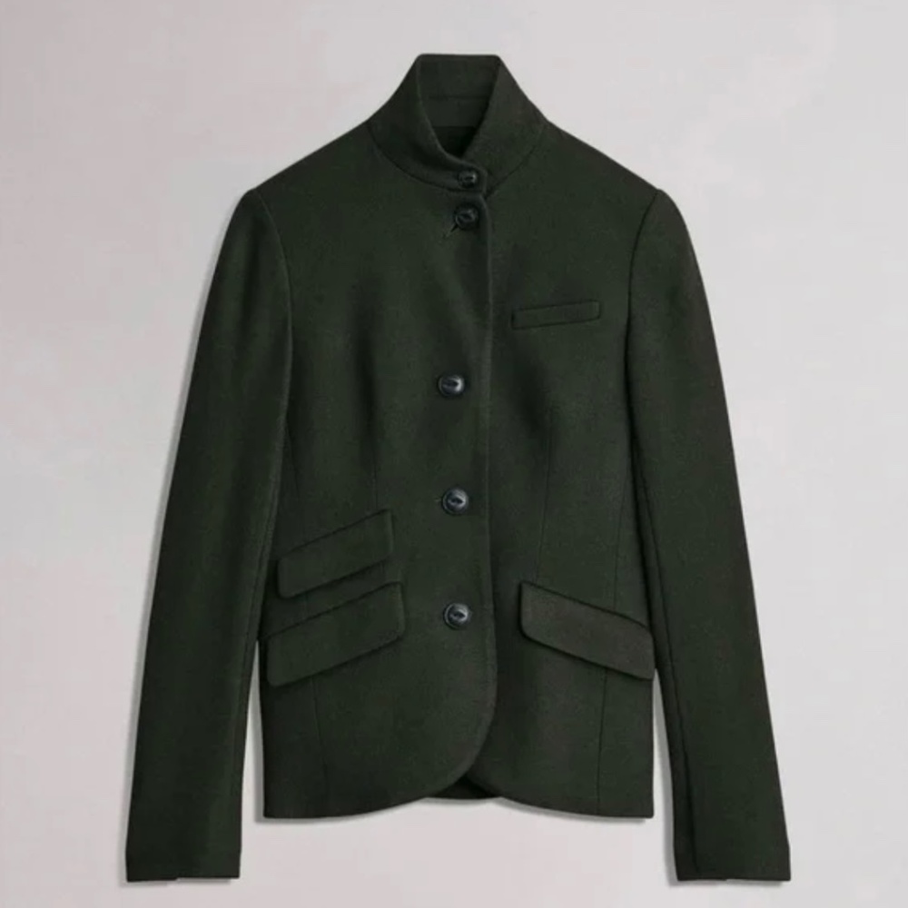 Rag and Bone Army Green Button-Up Blazer